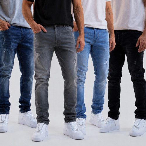 Mens tapered jeans stretch - mens,