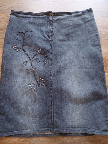 Ladies denim jeans skirt - ladies, skirt,